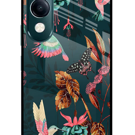 Birds iQOO Z10 Lite 5G Glass Case Back Cover by Casekaro