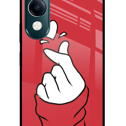 Korean Love Sign iQOO Z10 Lite 5G Glass Case Back Cover by Casekaro