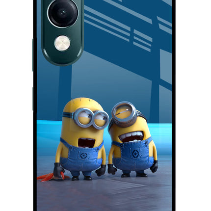 Minion Laughing iQOO Z10 Lite 5G Glass Case Back Cover by Casekaro