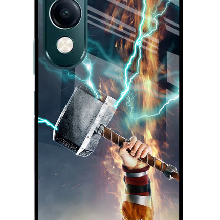 Thor Hammer Mjolnir iQOO Z10 Lite 5G Glass Case Back Cover by Casekaro