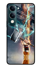 Thor Hammer Mjolnir iQOO Z10 Lite 5G Glass Case Back Cover by Casekaro