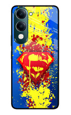 Superman logo iQOO Z10 Lite 5G Glass Case Back Cover by Casekaro