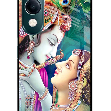 Lord Radha Krishna iQOO Z10 Lite 5G Glass Case Back Cover by Casekaro