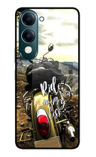 Ride More Worry Less iQOO Z10 Lite 5G Glass Case Back Cover by Casekaro
