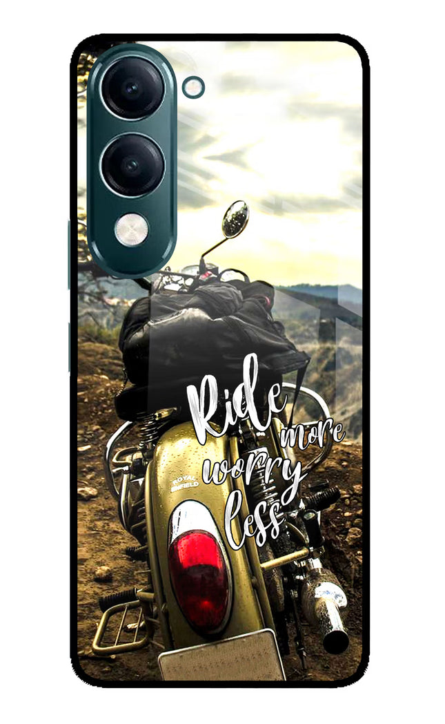 Ride More Worry Less iQOO Z10 Lite 5G Glass Case Back Cover by Casekaro
