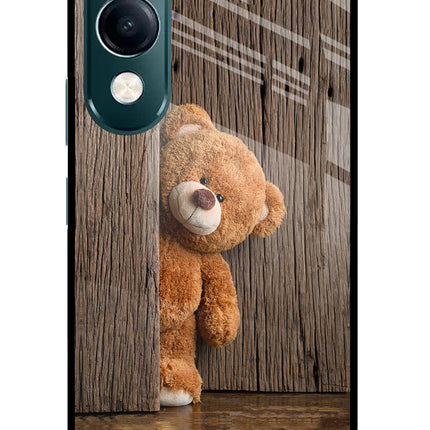 Teddy Wooden iQOO Z10 Lite 5G Glass Case Back Cover by Casekaro
