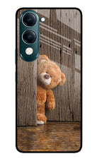 Teddy Wooden iQOO Z10 Lite 5G Glass Case Back Cover by Casekaro