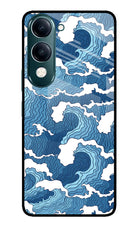 Blue Waves iQOO Z10 Lite 5G Glass Case Back Cover by Casekaro