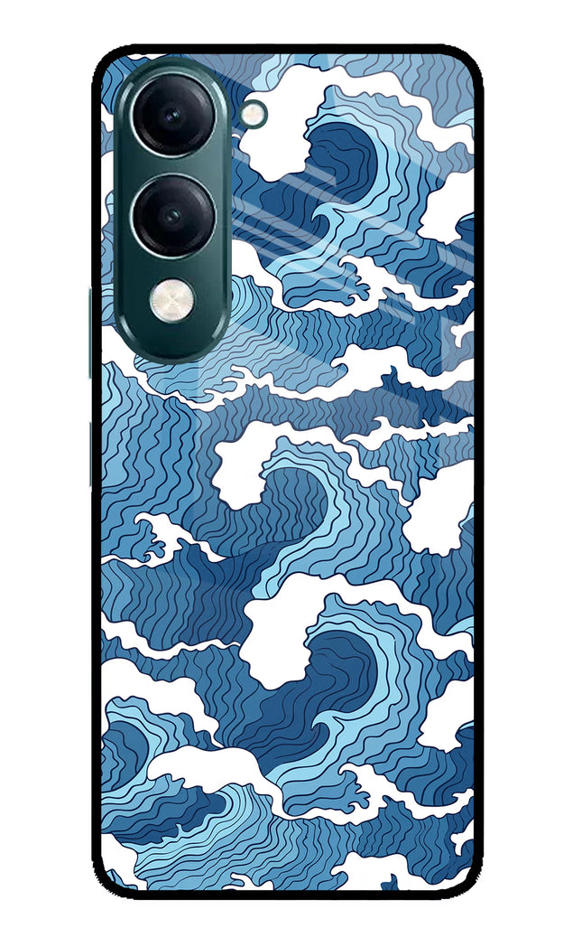 Blue Waves iQOO Z10 Lite 5G Glass Case Back Cover by Casekaro