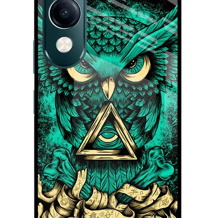 Green Owl iQOO Z10 Lite 5G Glass Case Back Cover by Casekaro