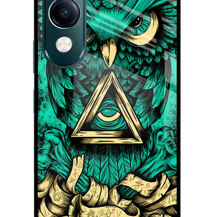 Green Owl iQOO Z10 Lite 5G Glass Case Back Cover by Casekaro