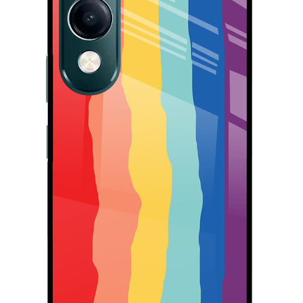 Rainbow iQOO Z10 Lite 5G Glass Case Back Cover by Casekaro