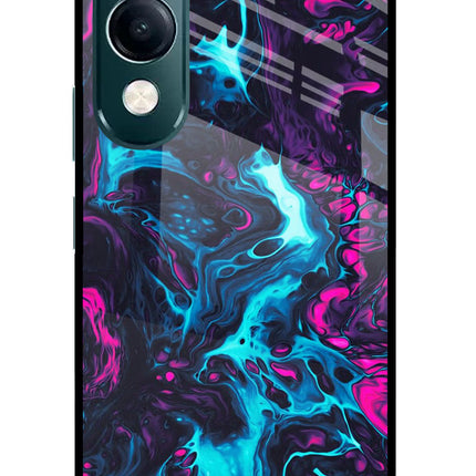 Abstract iQOO Z10 Lite 5G Glass Case Back Cover by Casekaro