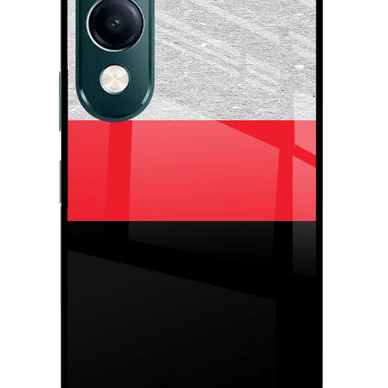 Tri Color Pattern iQOO Z10 Lite 5G Glass Case Back Cover by Casekaro