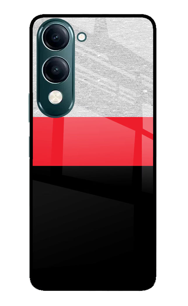 Tri Color Pattern iQOO Z10 Lite 5G Glass Case Back Cover by Casekaro