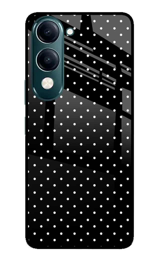 White Dots iQOO Z10 Lite 5G Glass Case Back Cover by Casekaro
