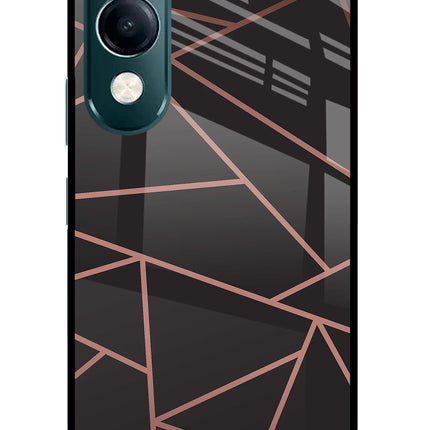 Geometric Pattern iQOO Z10 Lite 5G Glass Case Back Cover by Casekaro