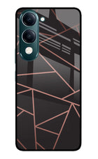 Geometric Pattern iQOO Z10 Lite 5G Glass Case Back Cover by Casekaro