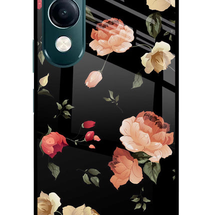 Flowers iQOO Z10 Lite 5G Glass Case Back Cover by Casekaro