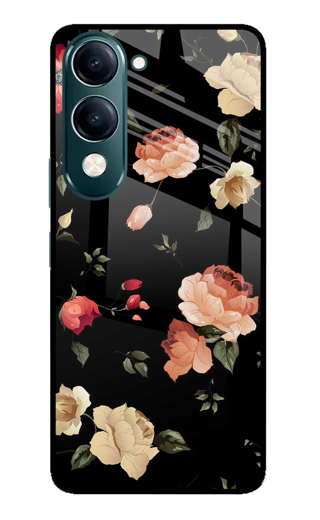 Flowers iQOO Z10 Lite 5G Glass Case Back Cover by Casekaro