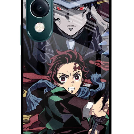 Demon Slayer iQOO Z10 Lite 5G Glass Case Back Cover by Casekaro
