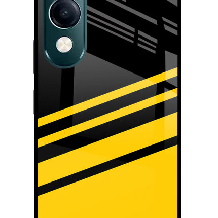 Yellow Shades iQOO Z10 Lite 5G Glass Case Back Cover by Casekaro