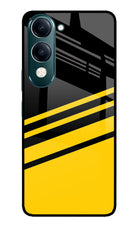 Yellow Shades iQOO Z10 Lite 5G Glass Case Back Cover by Casekaro