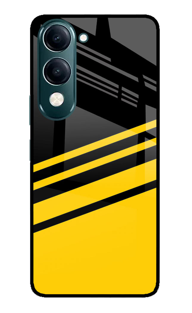Yellow Shades iQOO Z10 Lite 5G Glass Case Back Cover by Casekaro