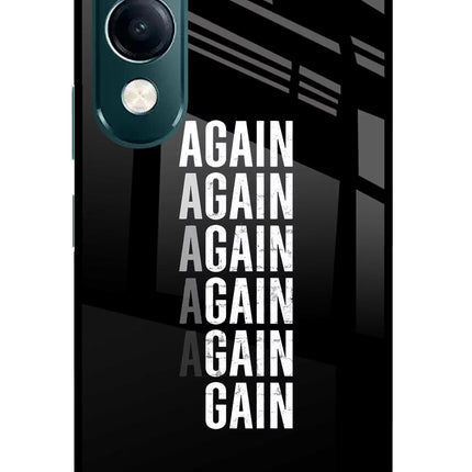 Again Again Gain iQOO Z10 Lite 5G Glass Case Back Cover by Casekaro