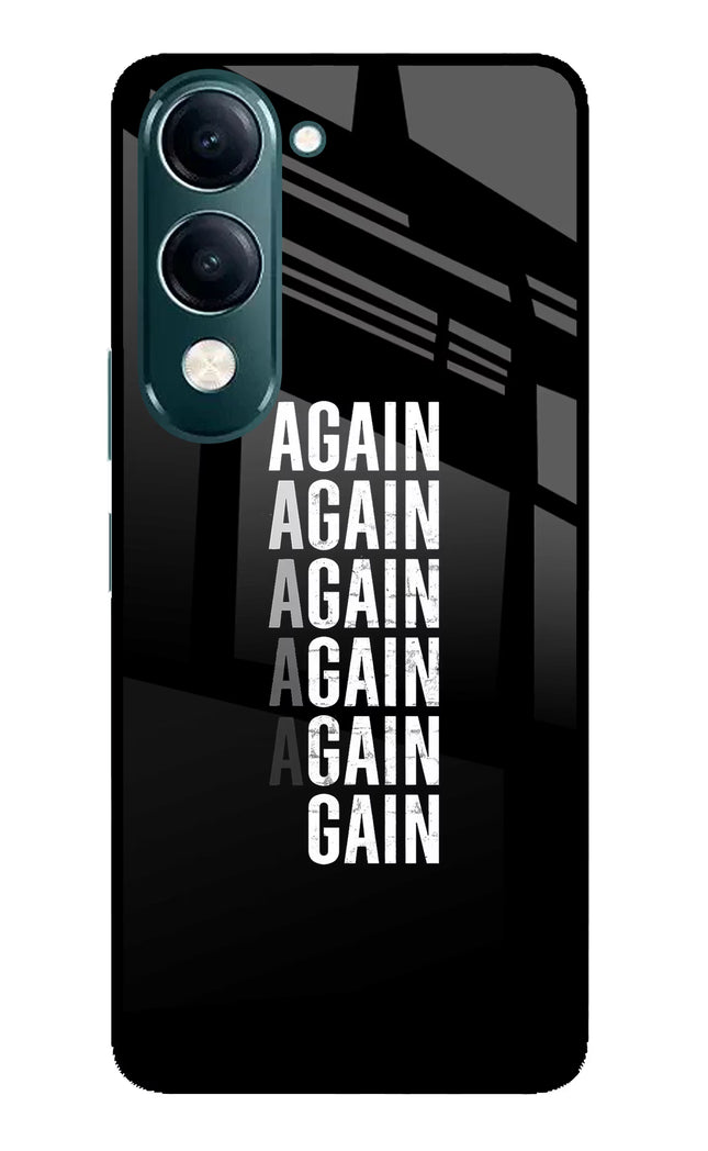 Again Again Gain iQOO Z10 Lite 5G Glass Case Back Cover by Casekaro