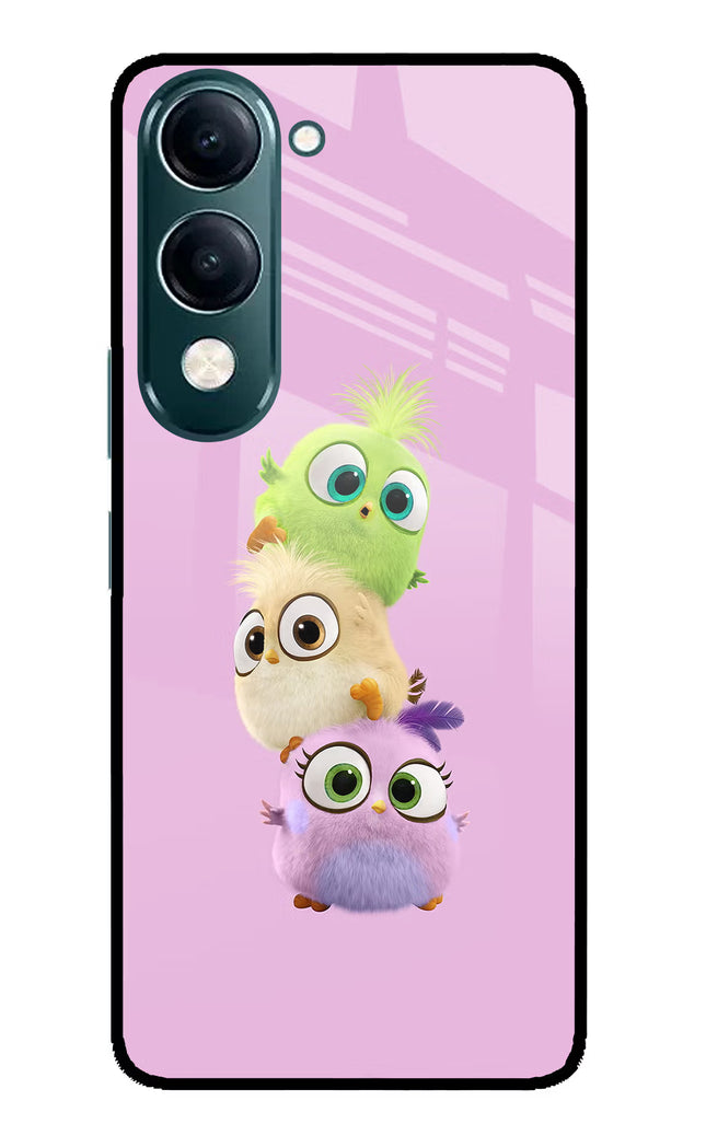 Cute Little Birds iQOO Z10 Lite 5G Glass Case Back Cover by Casekaro