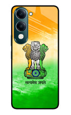 Satyamev Jayate Flag iQOO Z10 Lite 5G Glass Case Back Cover by Casekaro