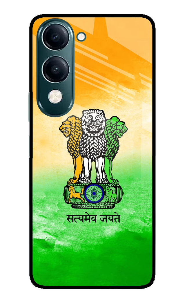 Satyamev Jayate Flag iQOO Z10 Lite 5G Glass Case Back Cover by Casekaro