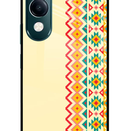 Ethnic Seamless iQOO Z10 Lite 5G Glass Case Back Cover by Casekaro