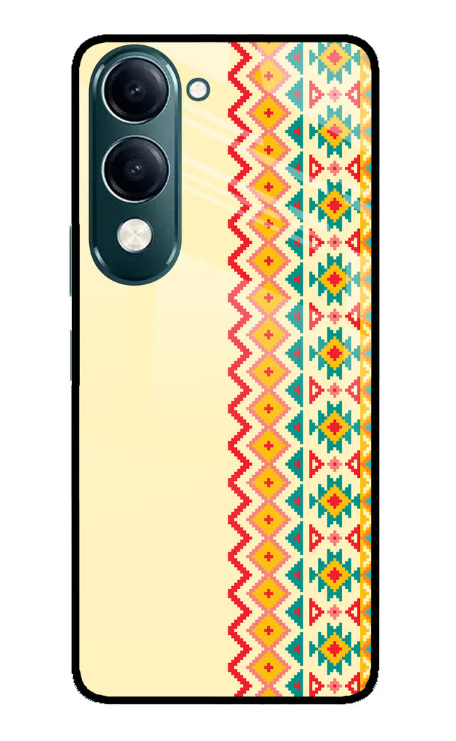 Ethnic Seamless iQOO Z10 Lite 5G Glass Case Back Cover by Casekaro