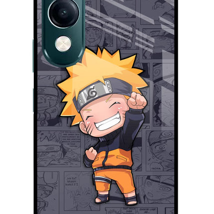 Chota Naruto iQOO Z10 Lite 5G Glass Case Back Cover by Casekaro