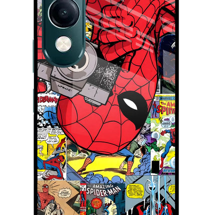 Spider Man iQOO Z10 Lite 5G Glass Case Back Cover by Casekaro