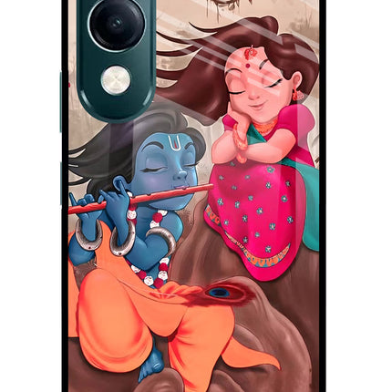 Radhe Krishna iQOO Z10 Lite 5G Glass Case Back Cover by Casekaro