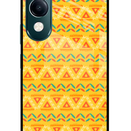 Tribal Pattern iQOO Z10 Lite 5G Glass Case Back Cover by Casekaro