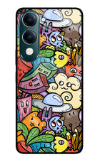 Veggie Doodle iQOO Z10 Lite 5G Glass Case Back Cover by Casekaro