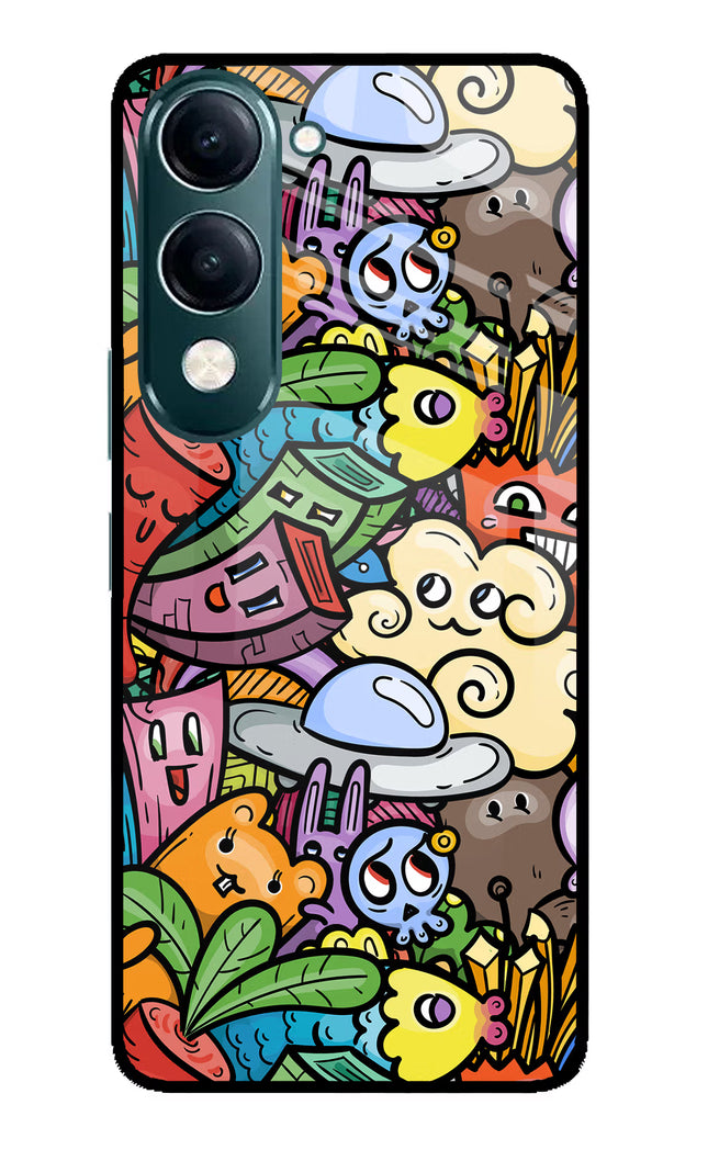 Veggie Doodle iQOO Z10 Lite 5G Glass Case Back Cover by Casekaro