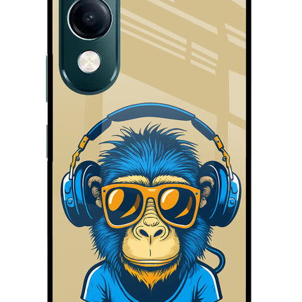 Monkey Headphone iQOO Z10 Lite 5G Glass Case Back Cover by Casekaro