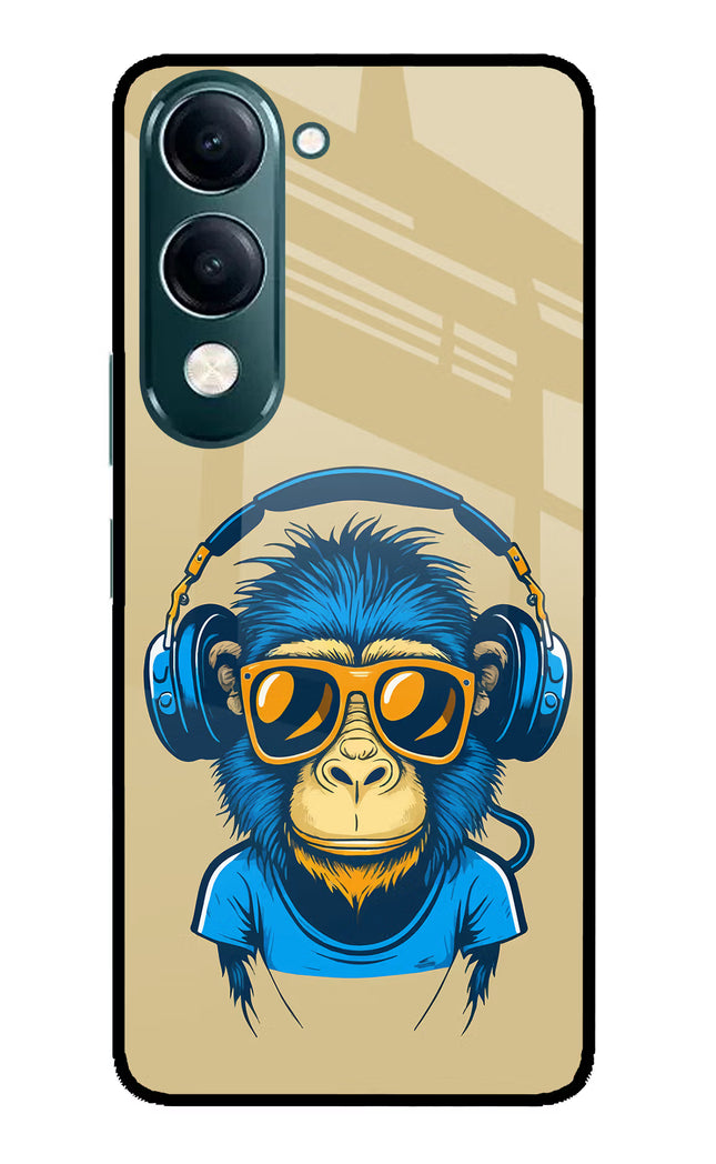 Monkey Headphone iQOO Z10 Lite 5G Glass Case Back Cover by Casekaro