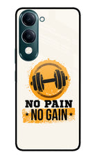 No Pain No Gain iQOO Z10 Lite 5G Glass Case Back Cover by Casekaro