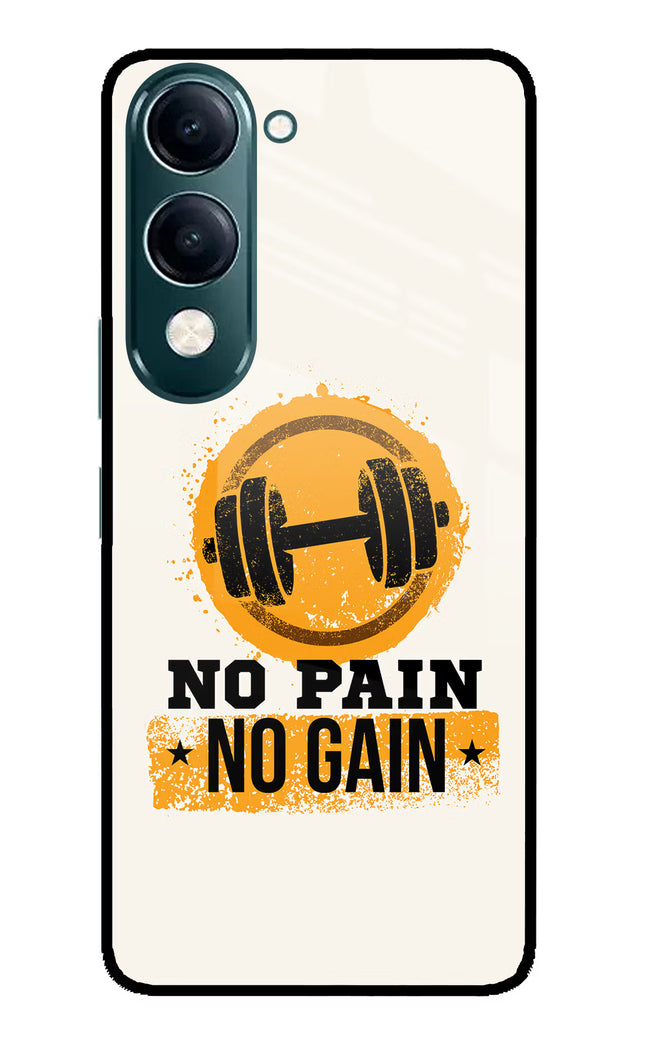No Pain No Gain iQOO Z10 Lite 5G Glass Case Back Cover by Casekaro