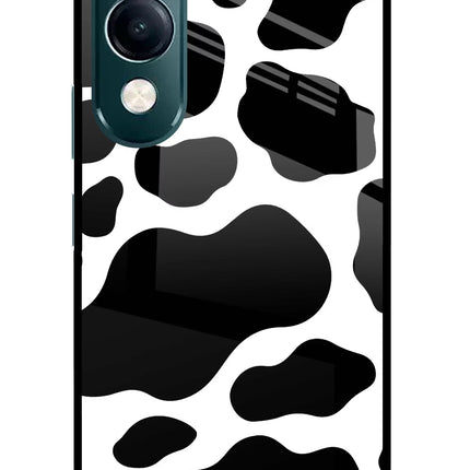 Cow Spots iQOO Z10 Lite 5G Glass Case Back Cover by Casekaro