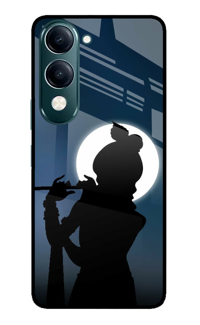 Shri Krishna Silhouette iQOO Z10 Lite 5G Glass Case Back Cover by Casekaro