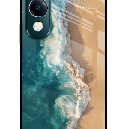Ocean Beach iQOO Z10 Lite 5G Glass Case Back Cover by Casekaro