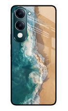 Ocean Beach iQOO Z10 Lite 5G Glass Case Back Cover by Casekaro