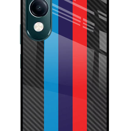 BMW Stripes Pattern iQOO Z10 Lite 5G Glass Case Back Cover by Casekaro